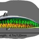 OSP Salt and Freshwater Lure Colletions - Stripers, GT, Large Mouth bass, Smallies, Pike, Musky, Top Water Popper, Jerk Baits, Twitch Baits, Bionic 3D Eyes with VMC Hook (B1-4.7",0.74oz)