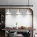 9.4in Concrete Pendant Light 3 Pack, Small White Kitchen Island Lighting Hanging Lamp Cement Nordic Wabi Sabi Light Fixture for Dinning Room Over Table Foyer Entryway Bedroom