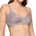 Warner's Womens Blissful Benefits Women's Underarm-Smoothing with Seamless Stretch Wireless Lightly Lined Comfort Bra (Medium, Mink)