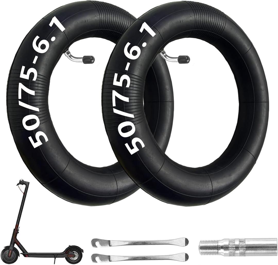 50/75-6.1 Scooter Tire Tube, 8.5 x 2 Inner Tube Scooter, 8.5 inch Electric Scooter Inner Tube 8 1/2 x2 Rear Tire, for Gotrax GXL V2 Xiaomi M365 Pro 1S Mi3 Lite Pro2 Electric Scooters (2 Pack)