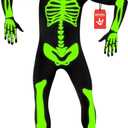 Morphsuits Adult Skeleton Costume Men, Mens Skeleton Costume Glow in Dark, Skeleton Adult Costume, Glow in Dark Skeleton (Medium)