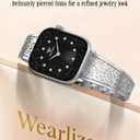 Wearlizer Compatible with Apple Watch Bands for Women 41/40/38/44/45/46/49/42mm, Jewelry Dressy Stainless Steel Metal Scrollwork Chain Bracelet for iWatch Band Series 11 10 9 8 7 6 5 4 SE/Ultra 3