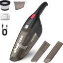 Shop-Vac Wet/Dry Handheld Vacuum, Powerful Small Vacuum Cordless Rechargeable, Wall-Mounted Hand Vac with Crevice Tool, Portable Vacuum for Home & Car, Lightweight & Compact, Black