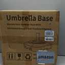 Umbrella Base with Wheels, Umbrella Stand Base Heavy Duty 100lb Windproof, Fillable Umbrella Base Mobile Square Umbrella Stand Outdoor Base for Patio, Deck, Poolside, Lawn, Fits Most Sized Umbrellas