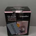 MELLERHOME 12-Cup Pink Coffee Maker - Borosilicate Carafe, Auto-Off, Pink Accessories, Reusable Filter, Anti-Drip, Kitchen Appliances, Keep-Warm Function, Kitchen Dcor
