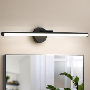 KAISITE Bathroom Vanity Light - 30 Inch Black Dimmable Modern LED Light Fixture Over Mirror