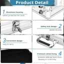 34"x22" Portable Trade Show Display Case for Trade Shows & Table Top Card Display Case Aluminum Frame with Acrylic Side Panels for Easy Display(Sliver)