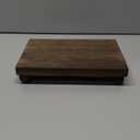 Amyhill Wood Pedestal Stand Kitchen Soap Tray Farmhouse Wooden Riser Stand for Kitchen Bathroom Counter Table Decor Plant Candle Vases Display (Dark Brown, 9 x 6 Inch)