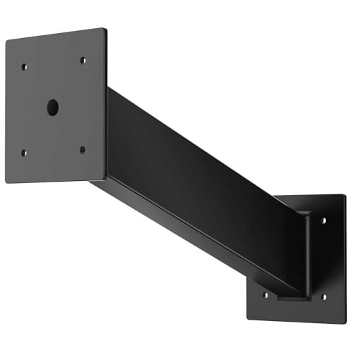 Universal Keypad Mounting Post Bracket, Universal Gooseneck Keypad Pedestal Mount for Automatic Gate Opener Systems Outdoor, Black