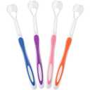 Boao 4 Pieces Toothbrush 3 Sided 7.1 Inch Autism Sensory Toothbrush 360 Degree Cleaning Travel Brush Complete Teeth Angle Clean Tooth(Pink, Blue, Orange, Purple)