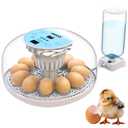 Okkobi M12 | Egg Incubator with Automatic Egg Turning and Humidity Control - 12/24 Eggs, 360 View, Easy to Use and Clean - Egg Incubators for Hatching Eggs - Incubadora de Huevos de Gallina