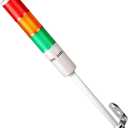 Tower Stack Lights, Industrial Warning Signal Lights Tower Lamps Column, Factory Workshop Safety RGB Signal Indicator, LED Andon Lights (12V, 3 Layers, with Sound)