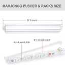 Mahjong Racks,4PCS Clear Acrylic Mahjong Racks with Pushers,American Mahjong Accessories Mahjong Gifts Transparency, Small