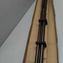 Heavy Duty Curtain Rods, 1 1/8 Inch Diameter Single Curtain Rod 72-144Inch(6-12ft) Extendable Length with End Caps Adjustable Modern Brackets-Dark Bronze