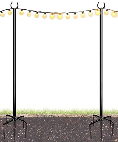 Amazon.com: Eazielife 10FT String Light Poles for Outdoor, Heavy Duty Metal Lighting Stand Pole for Garden Lawn Backyard Patio Holiday Wedding Party Decorations 2 Pack : Tools & Home Improvement