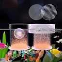 Fish Feeder, Baby Brine Shrimp Sieve,Blood Worms Feeder, Feeding Ring,Floating Food Dispenser with Suction Cup Mount & Floating Ring Set of 3 Sizes Ideal for Feeding Brine Shrimp,Blood Worms