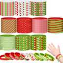 Syhood 200 Pcs Christmas Silicone Bracelets Green and Red Xmas Rubber Wristbands Accessories Gift for Adults Stocking Stuffers Holiday Decorations Gifts Supplies Favors, 10 Styles
