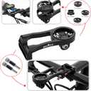 Cycling Computer Mount - Versatile Out Front GPS Mount for Wahoo, Garmin, Bryton, Cateye - Compatible with 1.26''/32mm Handlebars - Ideal for Mountain Bikes and More (Black)