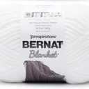 Bernat Blanket White Yarn - 1 Pack of 10.5oz/300g - Polyester - 6 Super Bulky - 220 Yards - Knitting/Crochet