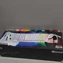 Gaming Keyboard and Mouse and Gaming Headset & Mouse Pad, Wired LED RGB Backlight Bundle for PC Gamers Users - 4 in 1 White Edition Hornet RX-250