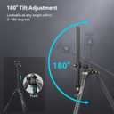 SmallRig CT200 72.8"/200cm Horizontal Overhead Tripod for Camera with Smartphone Holder & Carrying Bag, 33lb Max Load Aluminum Horizontal Camera Tripod for Overhead Shots