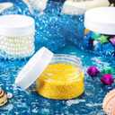 SATINIOR 24 Pieces Empty Clear Plastic Jars with Lids Round Storage Containers Wide-Mouth for Beauty Product Cosmetic Cream Lotion Liquid Butter Craft and Food (White Lid, 1 oz)