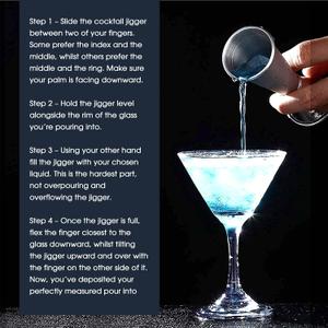 Premium Stainless Steel Jigger  US Standard Double-Sided Cocktail Measuring Tool for Precise Drink Mixing, Durable Bar Accessory 2 Oz. Capacity