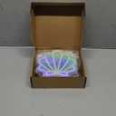 Locmeo 24 Pack Holographic Shell Gift Bags Mermaid Party Favor Bags with Iridescent Shell Cards for Mermaid Themed Supplies Ocean Under the Sea Party Favors