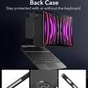 ESR iPad Pro 12.9 Case with Keyboard, Easy-Set Magnetic Stand, Portrait/Raised Modes for iPad iPad Pro 12.9(6th/5th/5th/3rd), Removable Protective Case, Rebound 360 Series, Black