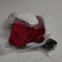 Santa Claus Costume for Men Adult - Deluxe 9pc Santa Suit, Velvet Santa Outfit Set for Holiday Parties & Festive Events (Crimson-6pcs)