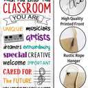 4 x Motivational Classroom Signs Decor, Hanging Wood Sign Classroom Dcor, Music Wood Wall Art, Music Education, Music Classroom Dcor Sign, Institution Welcome Dcor Sign, Gift For Music Teacher