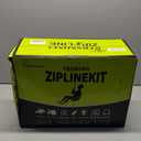 150/ 180/ 200 Feet Zip Line Kit for Kids and Adult Up to 330 lb with Zipline Spring Brake and Safety Harness, Zip line Trolley with Handle and Thickened Seat, for Backyard Playground Entertainment