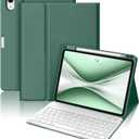 Wenlaty Keyboard Case for iPad Air 11-inch Case with Keyboard (M3/M2, 2025/2024) & Air 5th/4th Gen 10.9'' - Detachable Wireless, Thin & Light Cover with Pencil Holder for iPad Air 11-inch, Pine Green