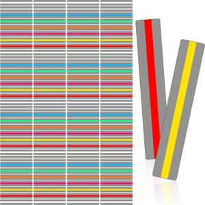 Yexiya 100 Pack Guided Reading Strips Line Reader Highlight Strips Overlay Highlight Bookmarks Help with Dyslexia for Student Classroom Teacher Supply Kids Children(Multicolor) (Multicolor)