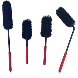 Original Wheel Wool Brushes 2-4 Piece Kit - Includes Angled Caliper Spoke Brush- Black - New-4 Types (1-2-5-6)