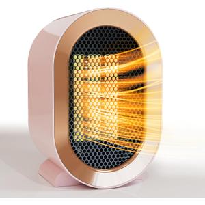 Indoor Electric Portable Space Heater, 1200W Personal Desk Heater, Fast Quiet Heating Ceramic for Small Room,Bedroom and Office Use (Pink)