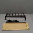 Earring Display for Vendors 6 Tier 42 Hooks Wood Earring Display Rack Holder for Earings Necklaces Rings Bracelets Keychains (Black)