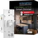 Enbrighten 800 Series Z-Wave Toggle Dimmer, Long Range 800LR, Quick Fit, Simple Wire, Direct 3-Way (No Add-On Switch Needed), Smart Hub Required, Compatible with Alexa, Google Home, 76595
