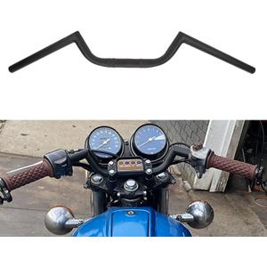 AnXin Motorcycle 7/8" Handlebar Cafe Racer Ace Clubman Style Handlebars 22MM Universal For Bobber Custom Application Black