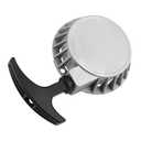 PRO BAT Aluminum Alloy Easy Recoil Pull Start Starter for 47cc 49cc Mini Moto Chopper ATV Quad Dirt Pocket Bike Scooter 2 Stroke Silver