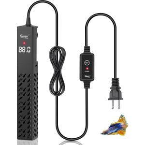 hygger Upgrade Ceramic Aquarium Heater, 300W Digital Fish Tank Heater with Automatic Power-Off and Over-Temperature Protection, Energy Saving Submersible Aquarium Heater for Freshwater and Saltwater