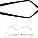 Glasses Replacement Arms, Eyeglass Replacement Temples, Plastic Glasses Replacement Temple, Eyeglass Temple Arm Repair Kit, TR 90 Frame Arms Screws and Multifunctional 3 in 1 Screwdriver