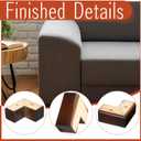 Geelin 8 Pack Wooden Furniture Risers 2 Inch High LShaped Bed Risers with Metal Screws and Anti-Slip Pads Furniture Legs Couch Legs Replacement Sofa Feet for Coffee Table Bed Dresser (Walnut Color)