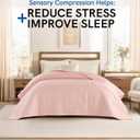 YnM Cooling Weighted Blanket for Adults, 10lbs Heavy Bed Throw for One Person of 90lbs, Perfect for Hot Sleepers or Warm Climates with Rayon/Glass Beads(48x72 Inches,Twin/Full Bed, Pink Rose)