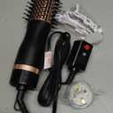 slopehill Mini Travel Dual Voltage Hair Dryer Brush,1000 Watts Hot Air Brush with European Plug, Ionic Hair Dryer and Styler for Women, Oval Barrel 2 Heat & 2 Speed Settings for International Travel (Black)