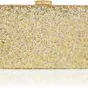 CARIEDO Women's Sparkling Clutch Purse Elegant Glitter Evening Bags Bling Evening Handbag for Dance Wedding Party Prom Bride