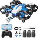 Drones with Camera for Kids and Beginners, Mini FPV Drone 1080P, 3D Flips, Waypoint Fly, APP Control, Optical Flow, Lights, RTF Remote Control Flying Toy Gifts for Boys Girls