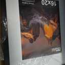 16x20 Picture Frame Set of 2, Wood Frame with Real Glass, Wide Border, 16X20 in