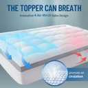 LIANLAM Mattress Topper - Extra Firm Support Pillow Top,1300GSM Mattress Pad, Gel-Infused Memory Foam for Back Pain Pressure Relief with 6"-18" Deep Pocket(Queen,60"x80")