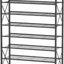 Metal Shoe Rack, 8 Tier Tall Shoe Organizer Holds 40 Pairs, Study Shoes Stand for Garage, Closet, Entryway, Front Door Entrance